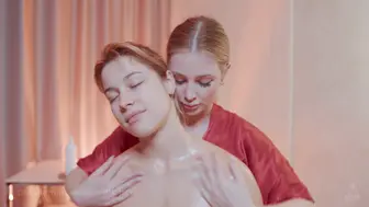 ASMR Massage - Relaxing Back and Shoulders Massage by Tory to Casandra D​