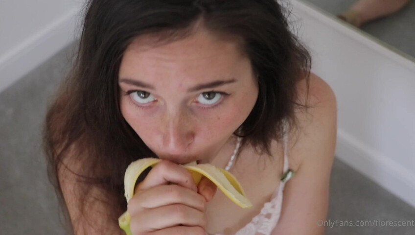 Florescent ASMR - 26 June 2025 - Doe Eye Banana sucking and a suprise play at the end