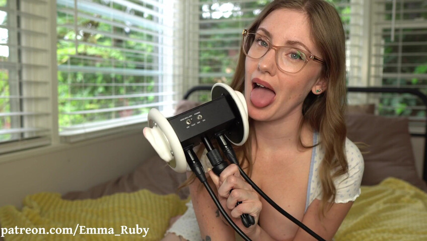 Emma Ruby ASMR Ear Licking Girl Next Door