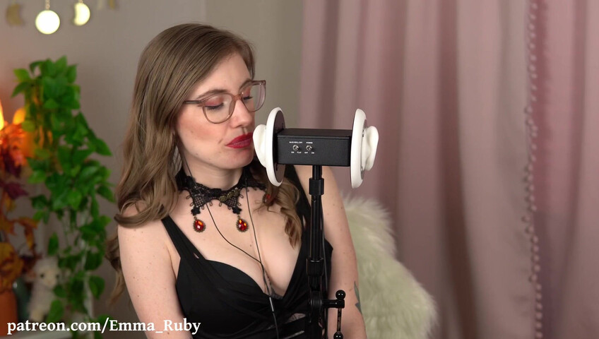 Emma Ruby Vampire Ear Licking