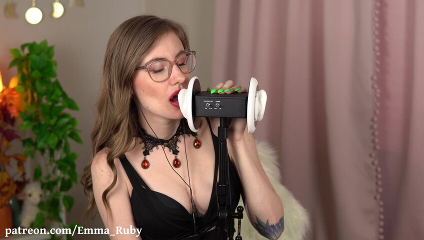 Emma Ruby Vampire Ear Licking