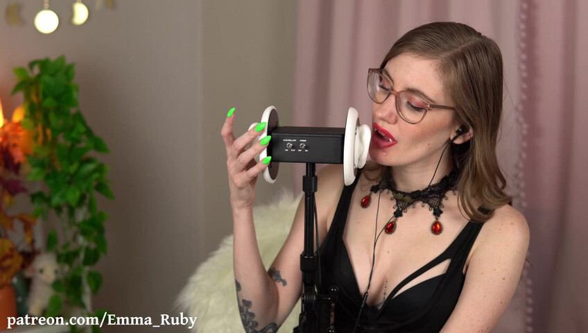 Emma Ruby Vampire Ear Licking