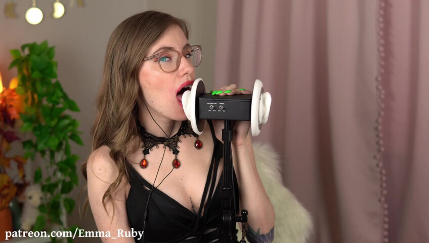 Emma Ruby Vampire Ear Licking
