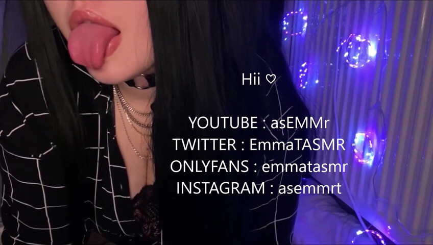 EmmaTASMR - Lens Licking - Spit Painting