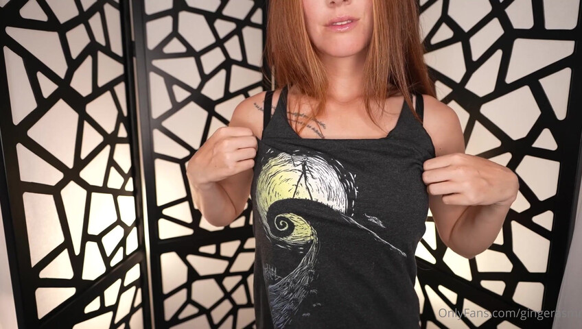 Ginger ASMR - Naughty Nightmare Before Christmas Tank Top Scratching