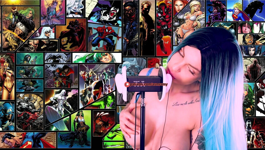 ASMR Amy Nude - Boobs For Me Superhero