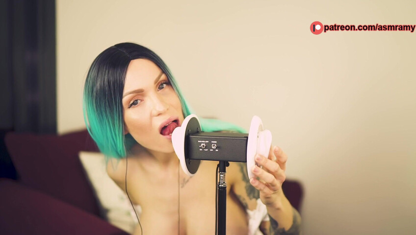 ASMR Amy Nude - Ear Licking
