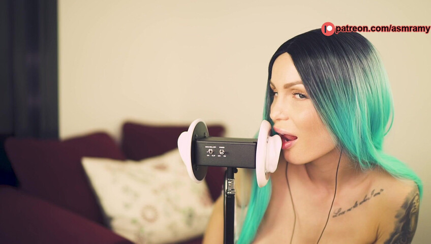 ASMR Amy Nude - Ear Licking