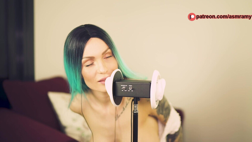 ASMR Amy Nude - Ear Licking