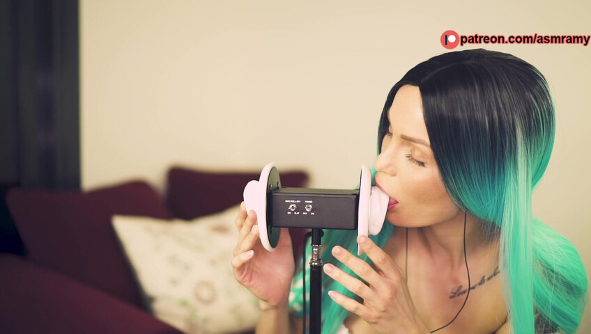 ASMR Amy Nude - Ear Licking