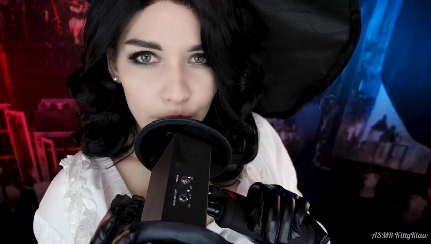 ASMR Kitty Klaw - Lady Dimitrescu Licking & Mouth sounds