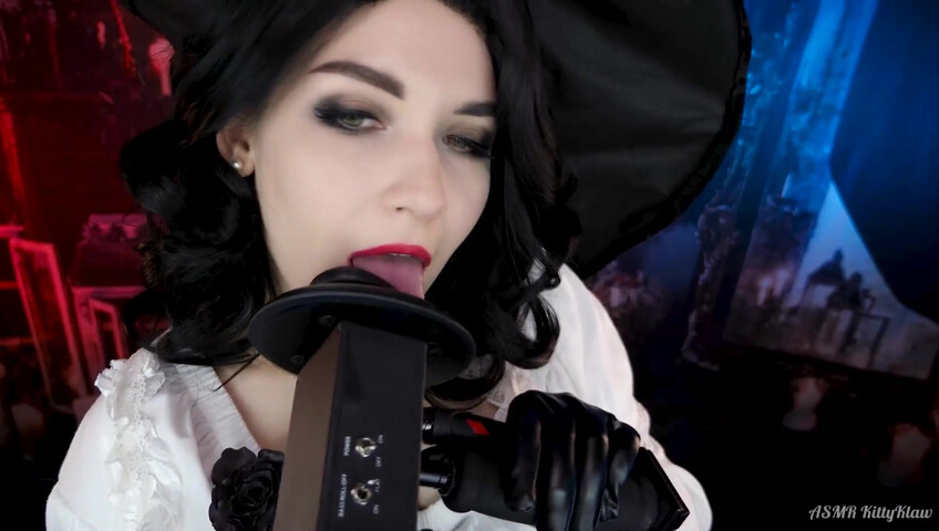 ASMR Kitty Klaw - Lady Dimitrescu Licking & Mouth sounds