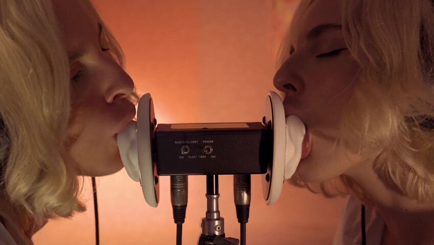ASMR MACRO Double Ear Licking Close Up by Elsa
