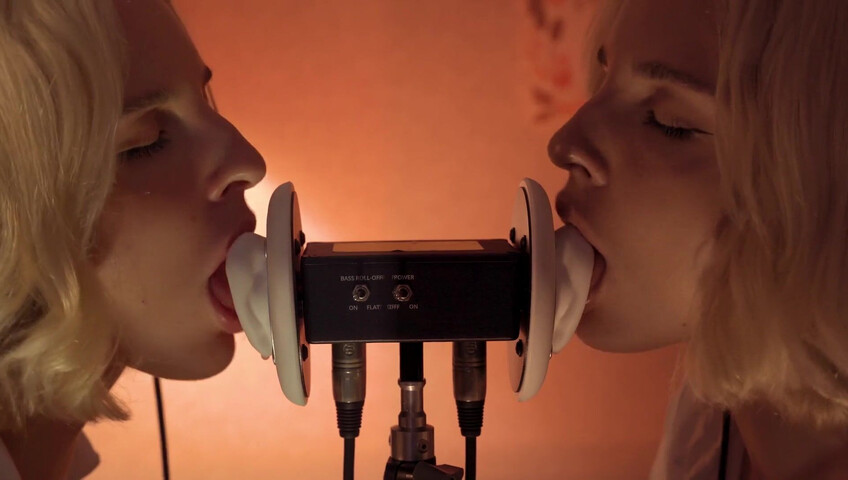 ASMR MACRO Double Ear Licking Close Up by Elsa