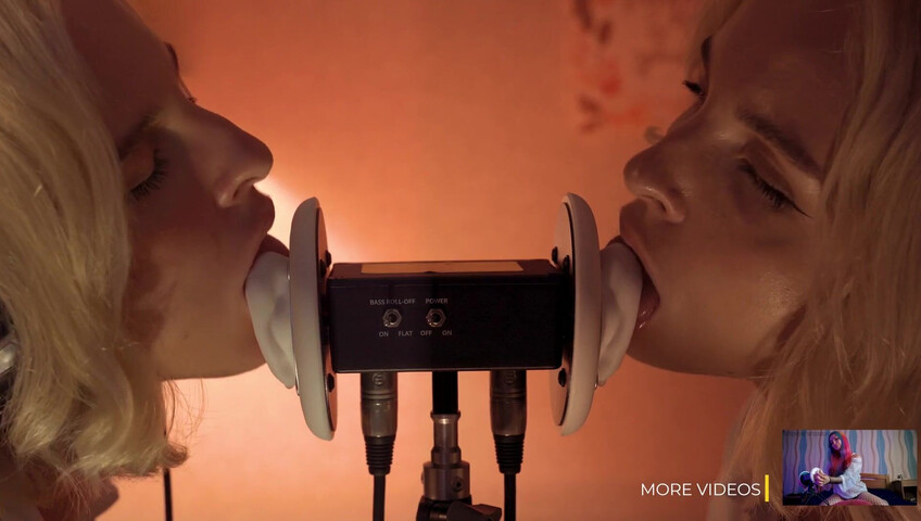 ASMR MACRO Double Ear Licking Close Up by Elsa