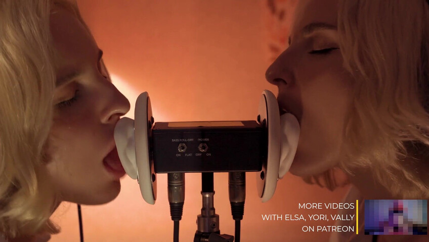 ASMR MACRO Double Ear Licking Close Up by Elsa