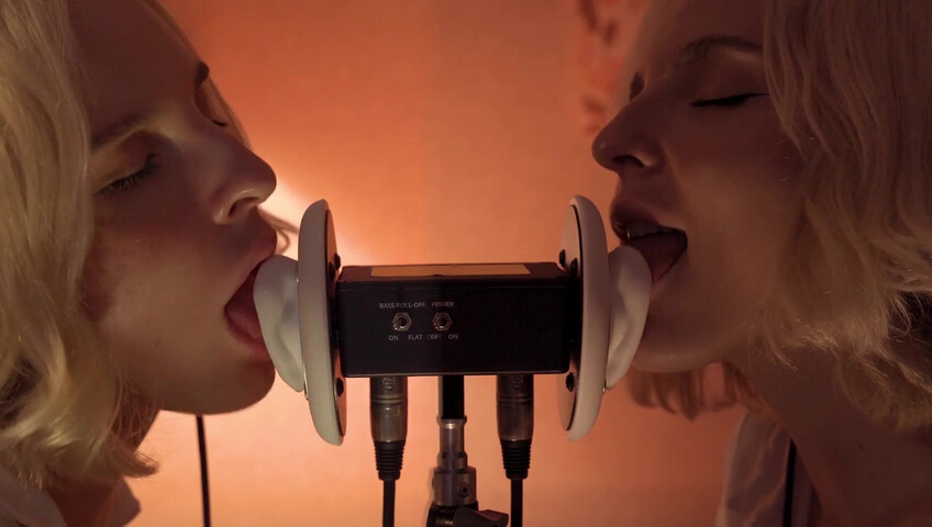 ASMR MACRO Double Ear Licking Close Up by Elsa
