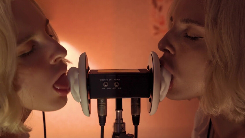 ASMR MACRO Double Ear Licking Close Up by Elsa