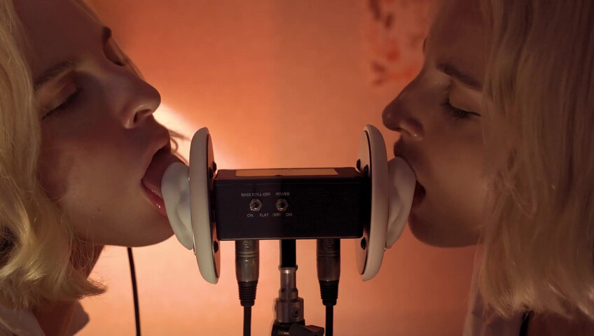 ASMR MACRO Double Ear Licking Close Up by Elsa