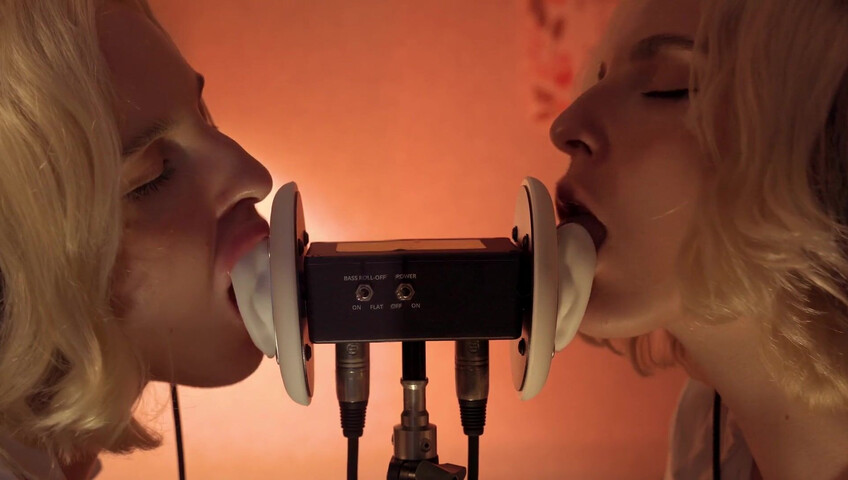 ASMR MACRO Double Ear Licking Close Up by Elsa