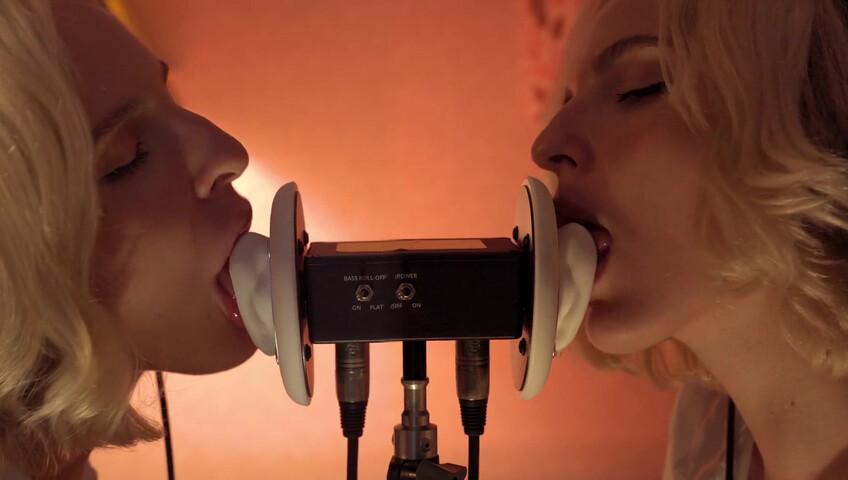 ASMR MACRO Double Ear Licking Close Up by Elsa