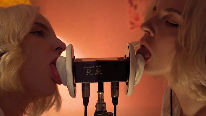 ASMR MACRO Double Ear Licking Close Up by Elsa