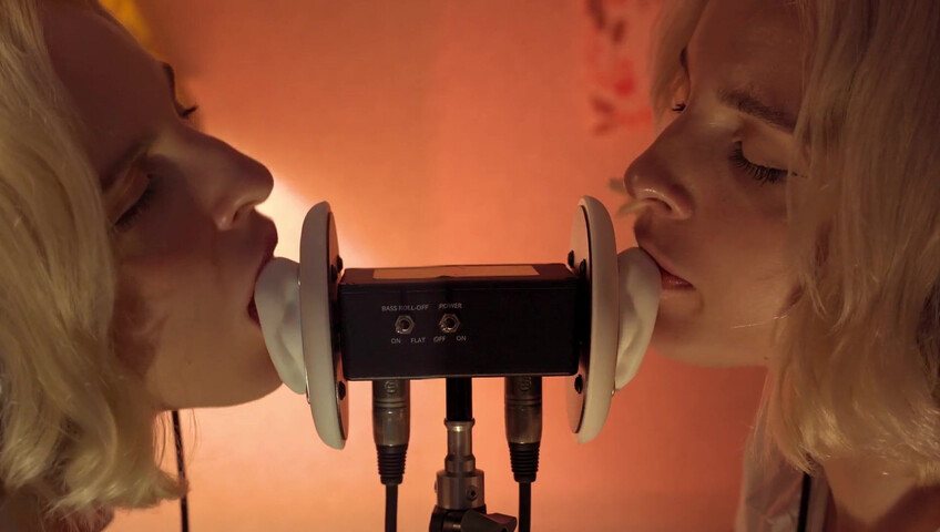 ASMR MACRO Double Ear Licking Close Up by Elsa