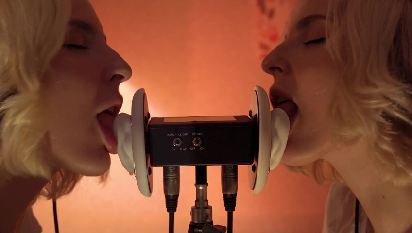 ASMR MACRO Double Ear Licking Close Up by Elsa