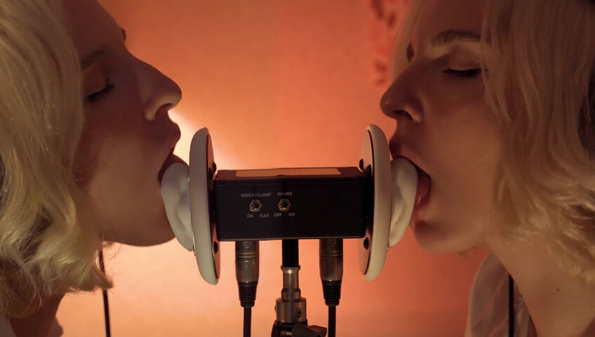 ASMR MACRO Double Ear Licking Close Up by Elsa