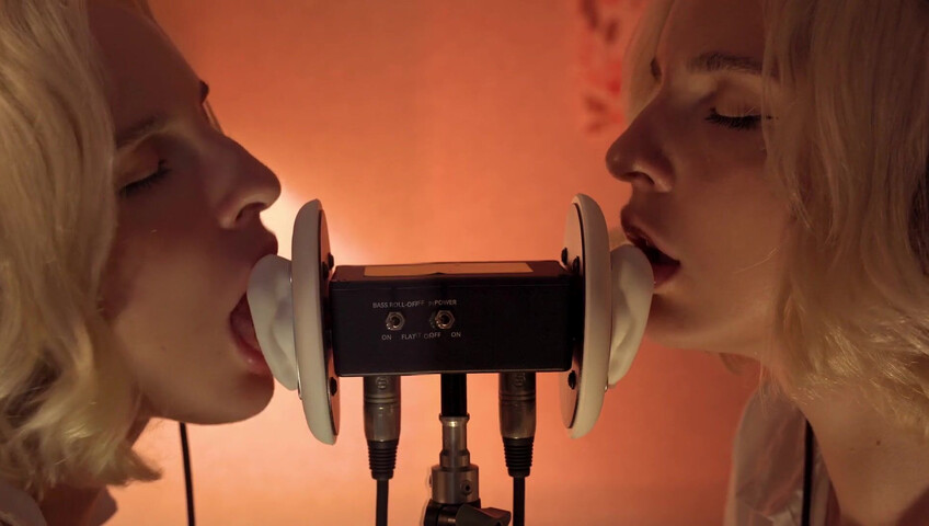 ASMR MACRO Double Ear Licking Close Up by Elsa