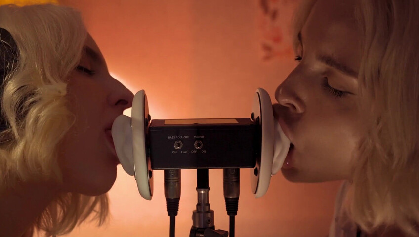 ASMR MACRO Double Ear Licking Close Up by Elsa