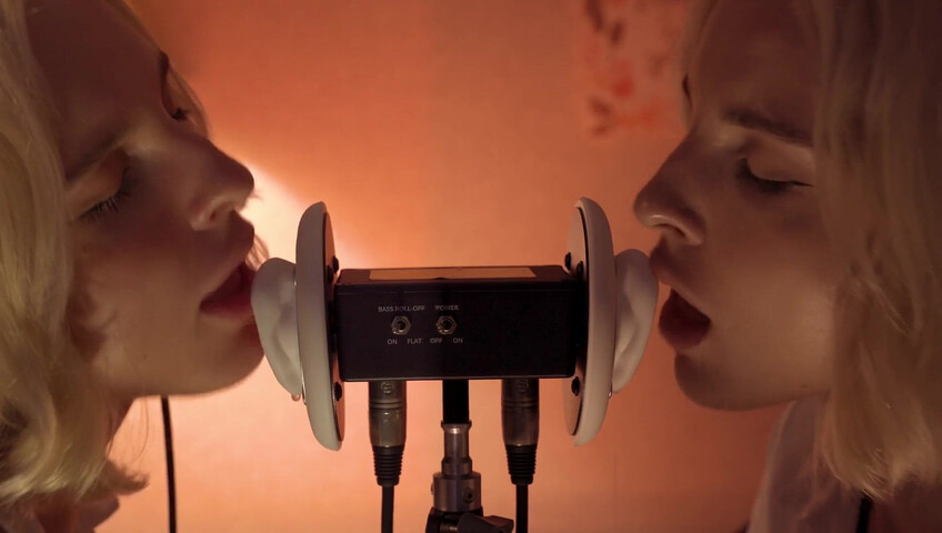 ASMR MACRO Double Ear Licking Close Up by Elsa