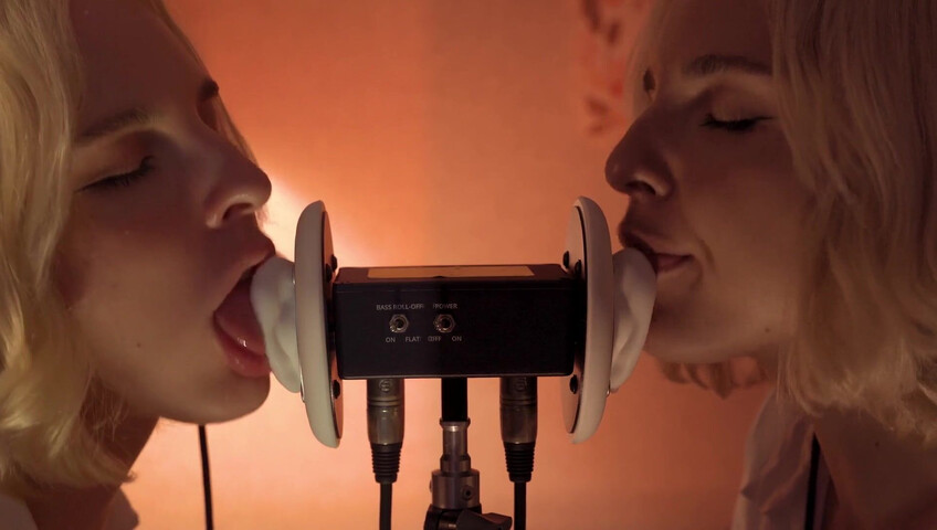 ASMR MACRO Double Ear Licking Close Up by Elsa