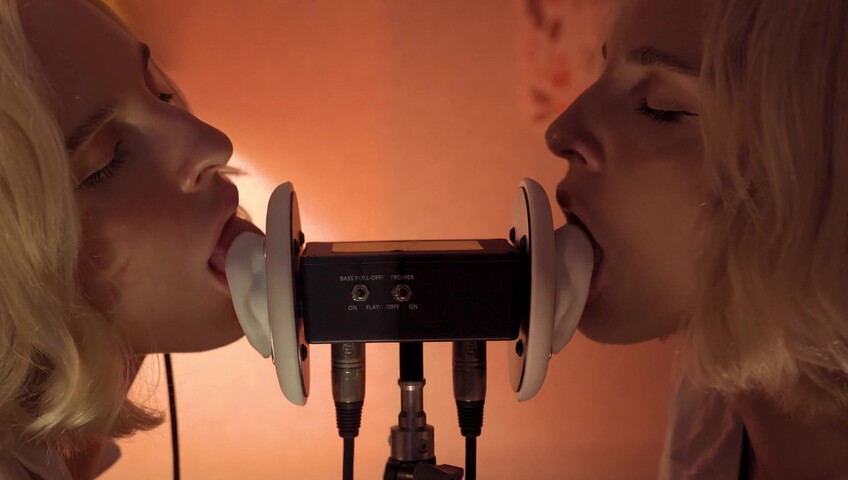 ASMR MACRO Double Ear Licking Close Up by Elsa