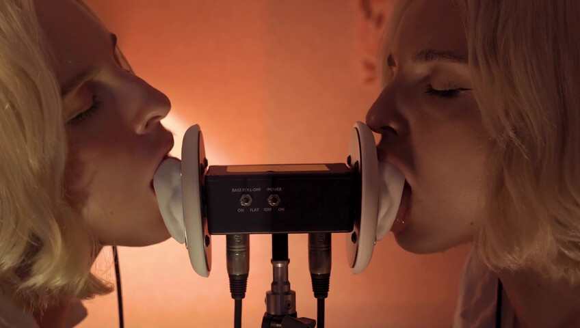 ASMR MACRO Double Ear Licking Close Up by Elsa