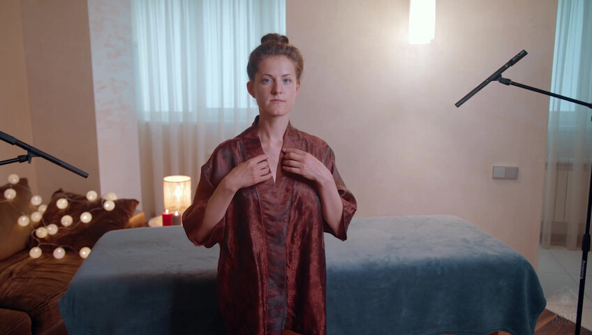 ASMR Massage - 29 April 2024 - Honey Massage by Anna to Solomia