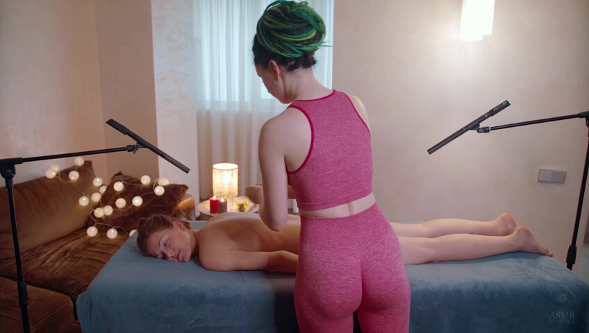 ASMR Massage - 29 April 2024 - Honey Massage by Anna to Solomia