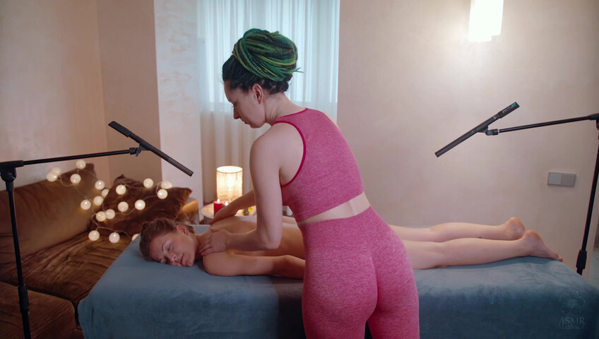 ASMR Massage - 29 April 2024 - Honey Massage by Anna to Solomia