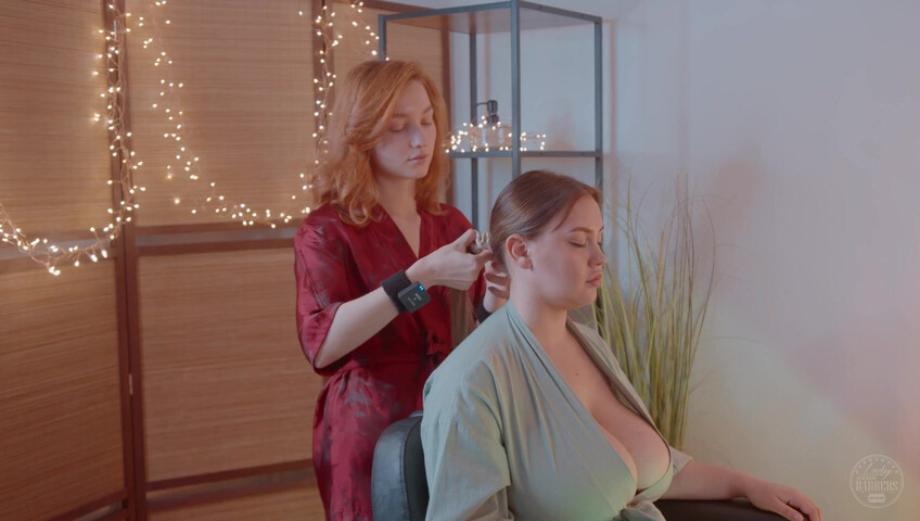 ASMR Massage - Breasts Massage by Angelica to Liza