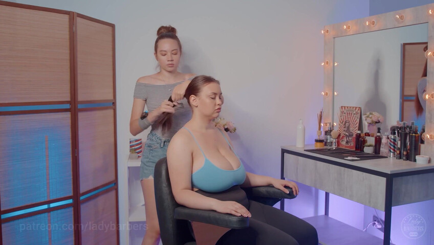 ASMR Massage - Shoulders and Breasts Massage by Sandra to Liza