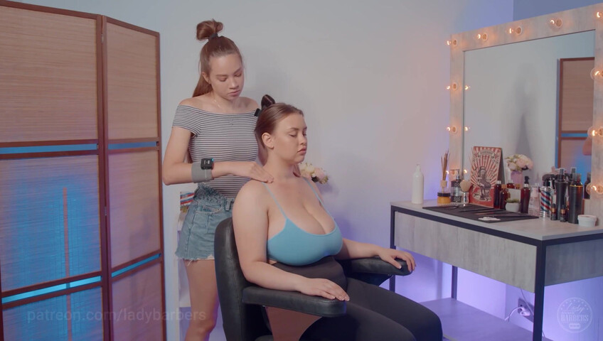 ASMR Massage - Shoulders and Breasts Massage by Sandra to Liza
