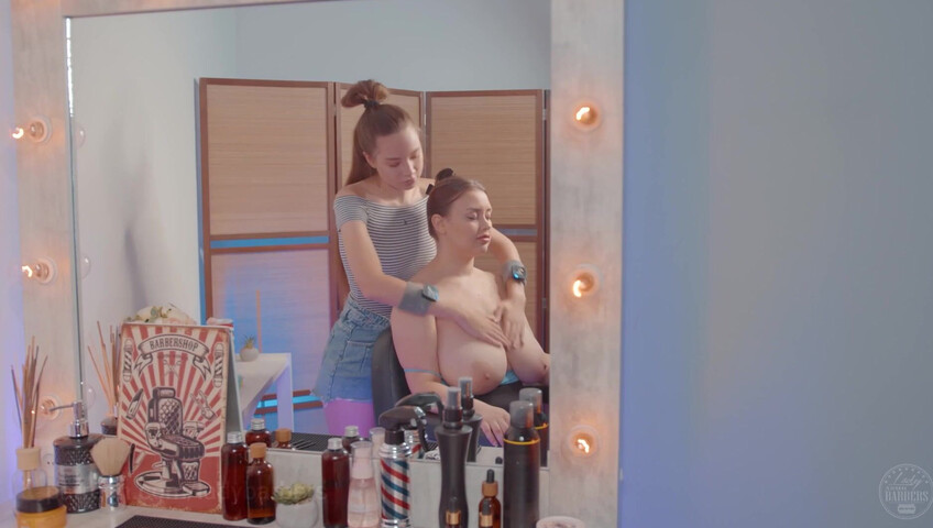 ASMR Massage - Shoulders and Breasts Massage by Sandra to Liza