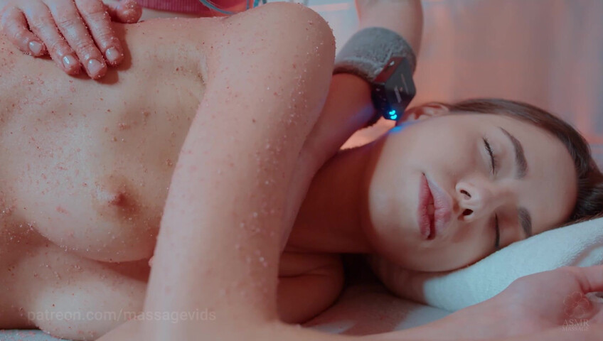 ASMR Massage - Side Massage and Scrubbing by Anna to Daria M