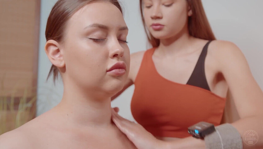 ASMR Massage Fun - Neck and Shoulders Massage By Sandra To Liza