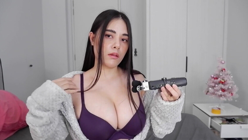 ASMR Wan - Scrathing, tapping on my body at last - Cucumber licking