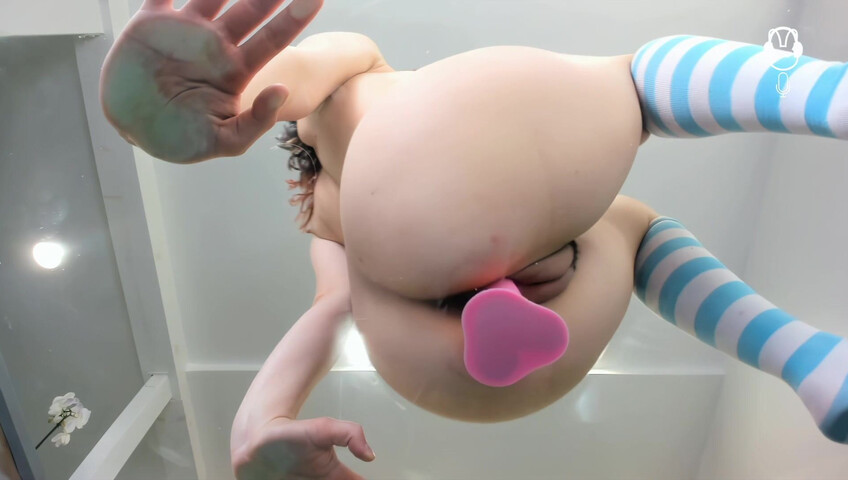 ASMR_Bunny Fucks Dildo on Glass