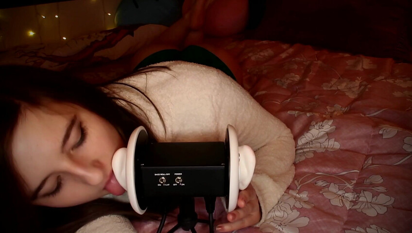 AftynRose ASMR - Snuggly ear licking