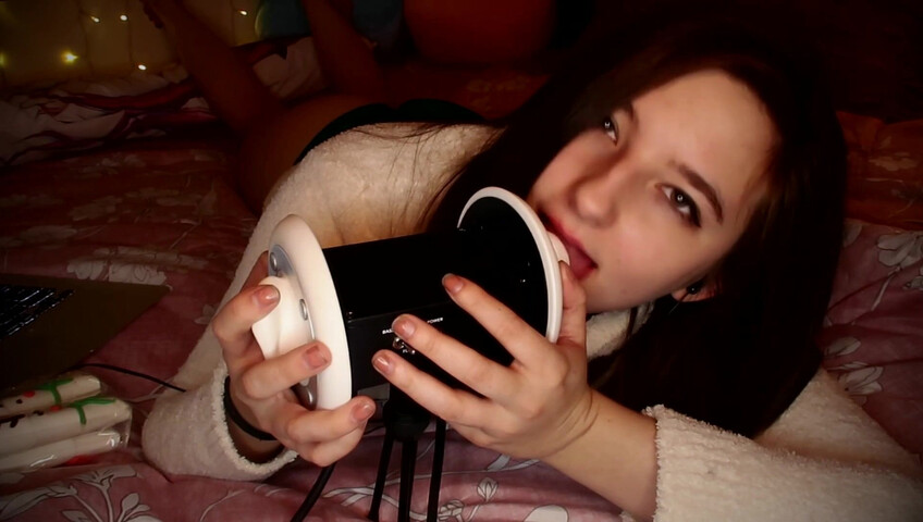 AftynRose ASMR - Snuggly ear licking