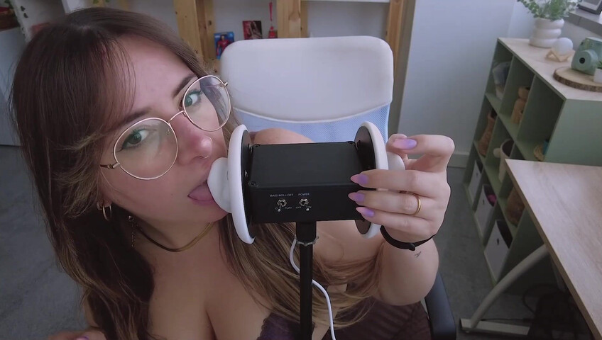 Andrea ASMR - Intense Ear Licking for You