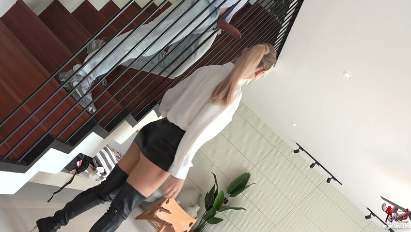 Angel The Dreamgirl - You Strong Erotic Desire To Make Dirty Her Leather High Boots 4k